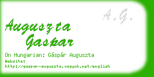 auguszta gaspar business card