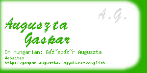 auguszta gaspar business card